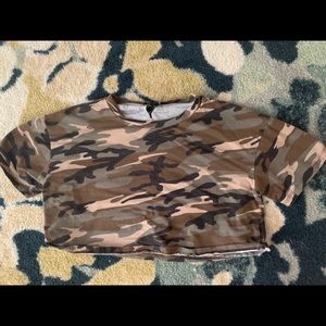 Camo/Army Cropped Tee